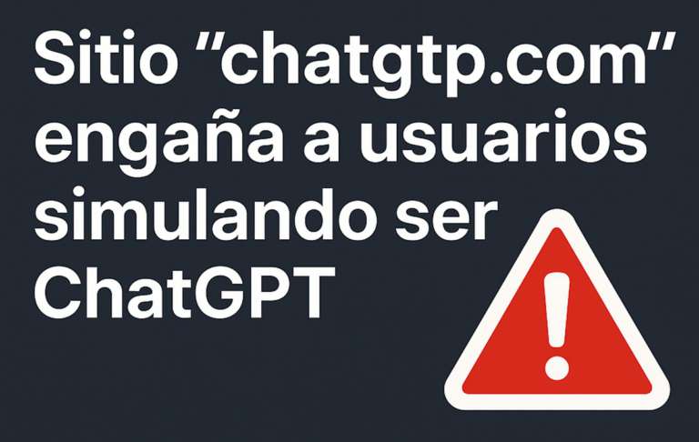 Alerta: Sitio “chatgtp.com” engaña a usuarios simulando ser ChatGPT con táctica conocida como “typosquatting”