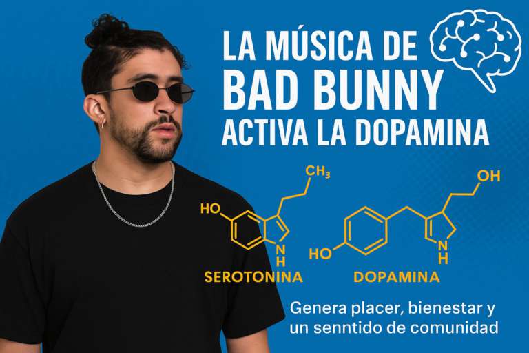 Estudio revela que música de Bad Bunny activa la dopamina y fortalece la conexión social