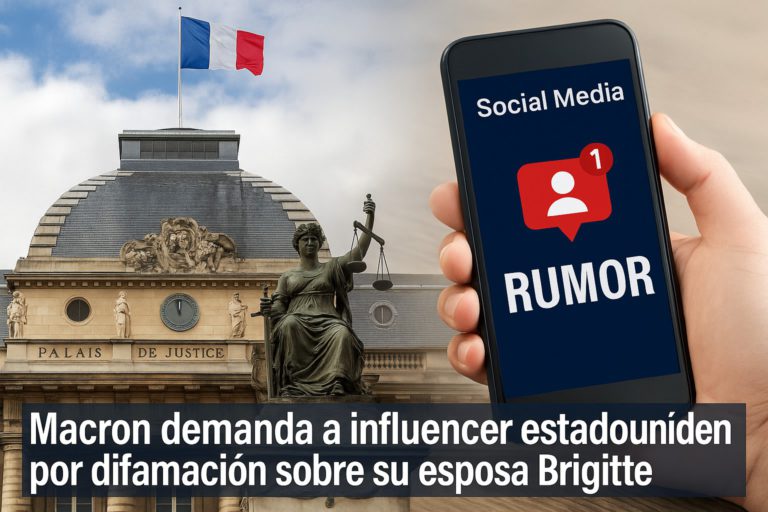 Presidente Macron demanda a influencer estadounidense que asegura que su esposa Brigitte, nació hombre