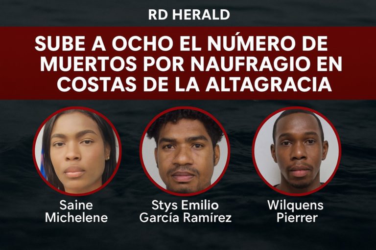 Sube a ocho el número de muertos por naufragio en costas de La Altagracia