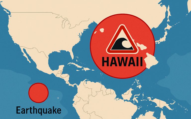 Hawái bajo alerta máxima de tsunami tras potente terremoto en el Pacífico