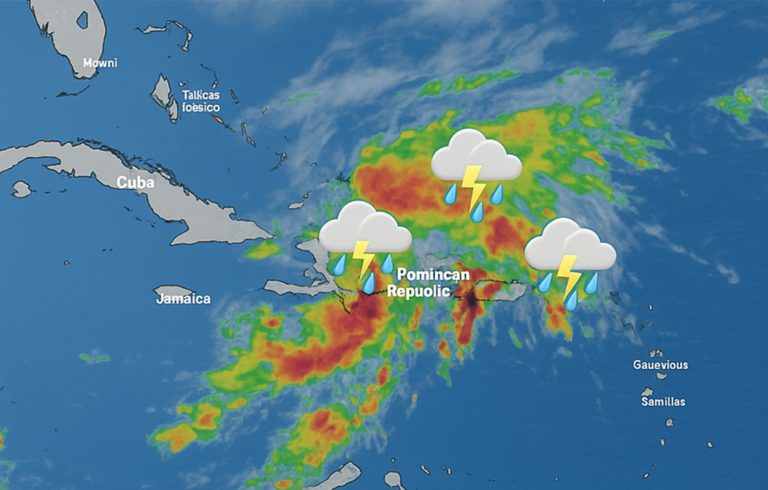 Onda tropical y vaguada provocan intensas lluvias en varias provincias dominicanas