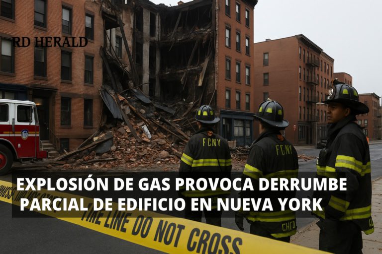 Explosión de gas provoca derrumbe parcial de edificio en Nueva York