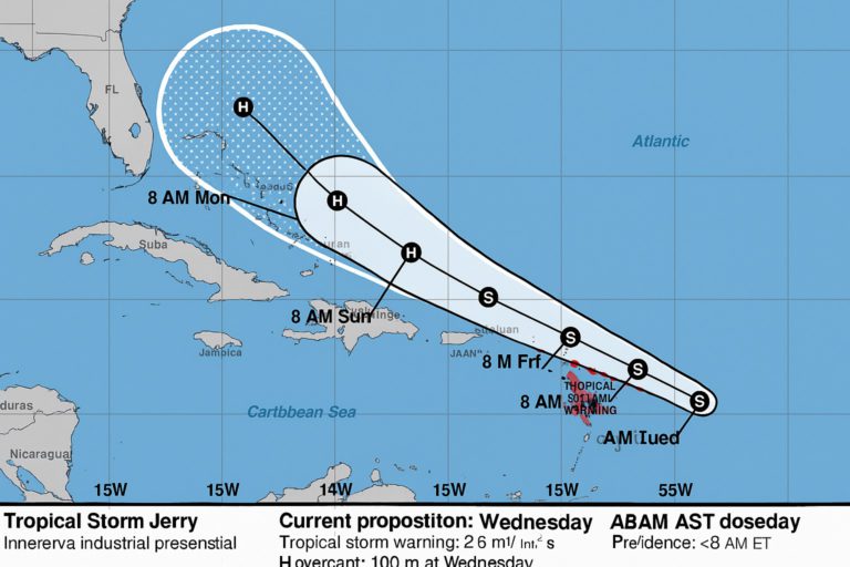 Estado del tiempo y la tormenta Jerry