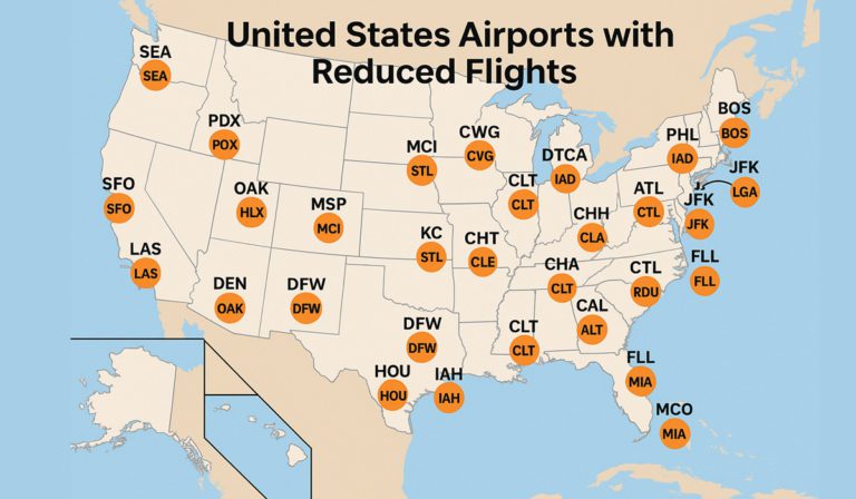 Hasta 10 % de vuelos en 40 aeropuertos, ante cierre gubernamental en EE.UU.