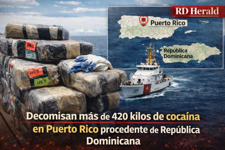 Decomisan más de 420 kilos de cocaína en Puerto Rico procedentes de República Dominicana