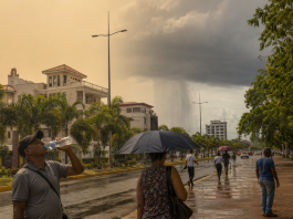 Temperaturas alcanzan 38.5 grados mientras onda tropical provoca chubascos