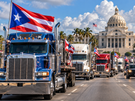 CAMIONEROS SE LANZAN A LAS CALLES EN PUERTO RICO POR ALZA DEL DIÉSEL: MARCHAN HACIA EL CAPITOLIO